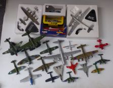 A collection of Corgi, Atlas Editions and similar diecast model vehicles including aeroplanes, James