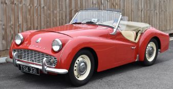 1960 Triumph TR3A sports car, registration number TSK 331, with V5c. Imported from the USA circa