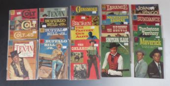 Twenty-one TV and Western related Dell and Gold Key comics.