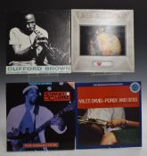 Approximately 180 albums, mostly Jazz, in three wooden boxes