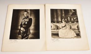 Anthony Buckley two black and white photographic studies of Her Majesty Queen Elizabeth II and HRH
