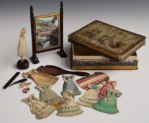 La Psyche au Le Petit Magasin de Modes 19thC French children's game with miniature figure and cheval