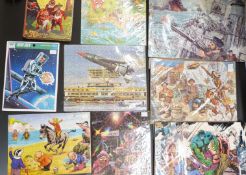 Thirty-five vintage TV & Film related jigsaw puzzles, themes include Snow White, Star Wars, Star