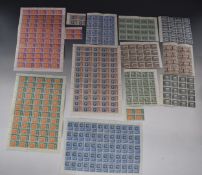 Mauritius 1947 centenary set in complete sheets and Jamaica 1945-6 new constitution set in mint