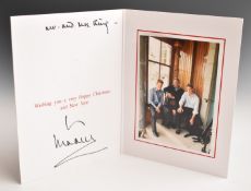 HRH Prince Charles, William and Harry signed photographic Christmas card, 15 x 20cm