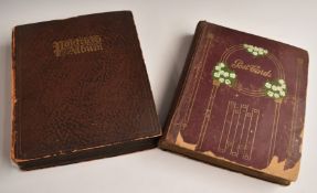 Two postcard albums, Edwardian and later, mainly continental/foreign, subjects include architecture,