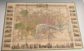 Plan of London from Actual Survey 1832, presented to readers of the United Kingdom Newspaper, 18 x