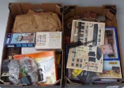 A collection of N gauge model railway buildings and accessories, some in original boxes.