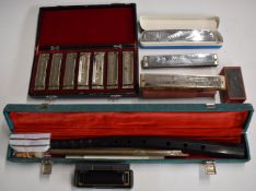 Monk Cornettino resin body with two mouth pieces in original case, together with a Garnett and