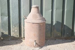 Vintage oil dispenser with tap to front PLEASE NOTE this lot is located at and will be sold from