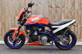 2000 Buell X1 Lightning 1200cc V twin motorcycle, non transferable registration number W335 BAN,