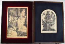Two limited edition / artist's proof engravings 'Trace Spirit' and 'Gita Govinda' both dated 66