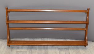 Ercol light elm plate rack, 50 x 97cm