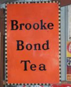 Vintage enamel advertising sign 'Brooke Bond Tea', 101 x 152cm  PLEASE NOTE this lot is located at