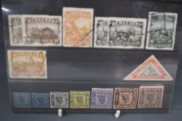 1861 Bergdorf mint set plus 4 schilling used Michel 2012 catalogue 2012 nos 1-5, plus local animal