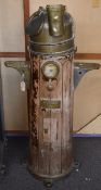 P Hughes and Son 19thC teak and brass ship's binnacle no 1566H, H133cm