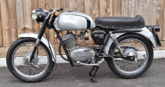 1965 Moto Guzzi four stroke 125cc Stornello motorcycle, registration number JWE 561C, with V5c,