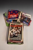 A collection of magazines and books etc including Kerrang issue 1-4, Inside the Red Box (Simply