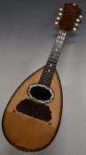 Jerome Thibouville Lamy & Co, Rue Reaumer, Paris, c1900 fluted bowl back mandolin with tortoiseshell