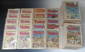 Over 300 Victor comics dating from 1975-1992 including the last issue 1657.
