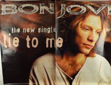 Bon Jovi pair of large posters to promote the single Lie To Me, each 102 x 150cm