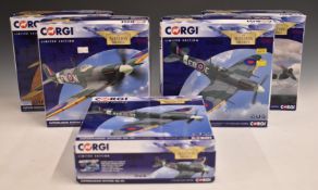 Five Corgi The Aviation Archive 1:72 scale limited edition diecast model aeroplanes Supermarine