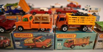 Fourteen Matchbox Superfast diecast model vehicles comprising 2, 3, 10, 13, 21, 23, 28, 39, 41,