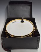 Mapex Brassmaster 14 inch snare drum, with gilt finish to hoops, serial number 86931, in Le Blond