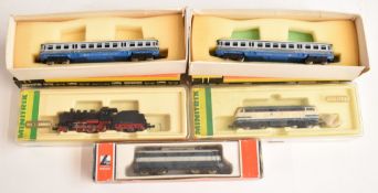 Five Hornby Minitrix, Piko and similar N gauge model railway locomotives including 12027 and