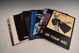 Fourteen 1980s tour programmes to include The Hardline, Joan Armatrading, Santana, UFO, Rainbow etc,