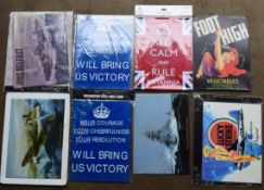 Eight fishing/ shooting interest metal advertising signs to include Hardy Brothers, Martin &