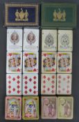 Four packs of Worshipful Company of Makers of Playing Cards playing cards, comprising two double