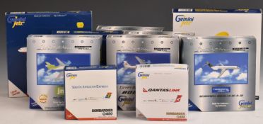 Ten Gemini Jets 1:400 scale diecast model aircraft, various carrier liveries including GJSAA736