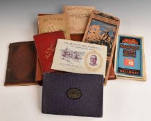 Sundry 1930s cigarette cards, old OS maps, Dexter pocket chess board and an album of postcards