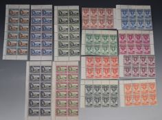 Gold Coast 1938-43 in mint blocks x 12