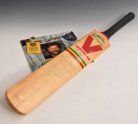 Eric Clapton charity match cricket bat signed by David Essex, Courtney Walsh, Gary Mason and others,