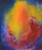 Attributed to Maulsby Kimball (1904-1987) watercolour 'Burst of Spirit', 26.5 x 22.5cm, in gilt