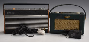 Roberts c1970s R747 AM/FM 3 band radio mains/battery and a DAB digital mains/battery example