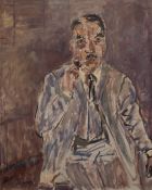 Dorothy Grotz (American 1906-1995) oil on canvas of a gentleman entitled verso 'Jon Cooper', 96 x