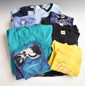 Twenty assorted coloured band tour type T-shirts, including UK Subs, Sky, The Babys, Rush, Jefferson
