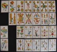Spanish pack of transformation playing cards, marked Lit Industrias Madriguera Barna to lower corner