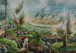Peter Dennis (British, b.1950) War Games illustrator for Osprey Books, watercolour 'The Battle For