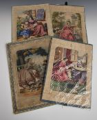 Group of three Victorian jigsaw puzzles from Codoni in Paris with colour lithographs titled “The