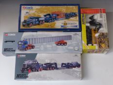 Four diecast model vehicles including two Corgi Classics Pickfords box sets 55201 Pickfords