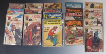 Twenty-one Pocket Library books, mainly TV and western related.