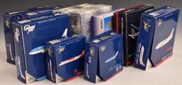 Ten Gemini Jets 1:400 scale diecast model aircraft, European carrier liveries including GJKLM915 KLM