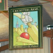 Cricketers Arms double sided pub sign by Morrells of Oxford PLEASE NOTE this lot is located at and