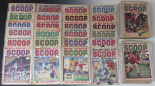 One-hundred-and-thirty-nine Scoop football related magazines issues 7 (1978) to 193 (1981).