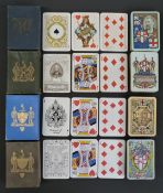 Four packs of Worshipful Company of Makers of Playing Cards playing cards, comprising 1884 by