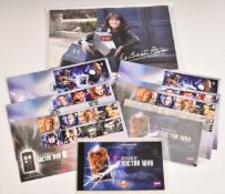 A small selection of Dr Who ephemera comprising an Elizabeth Sladen signed photograph, 50 years of
